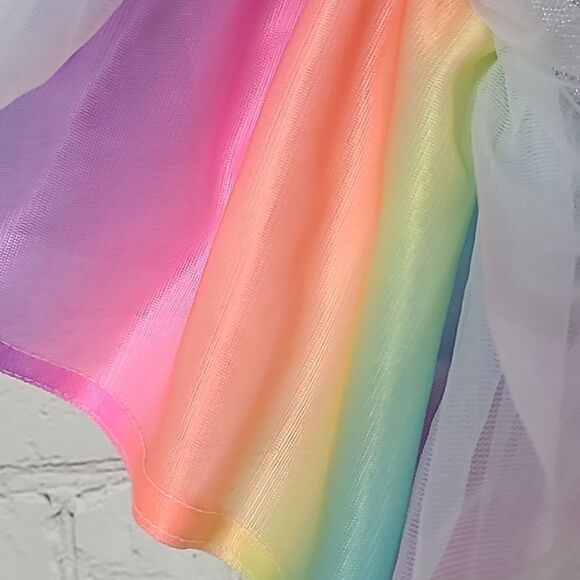 Baby Girl’s Glitter Tulle Tutu Skirt 0-3M Rainbow & Lilac Ruffled Bloomers 2-pk - Picture 4 of 10